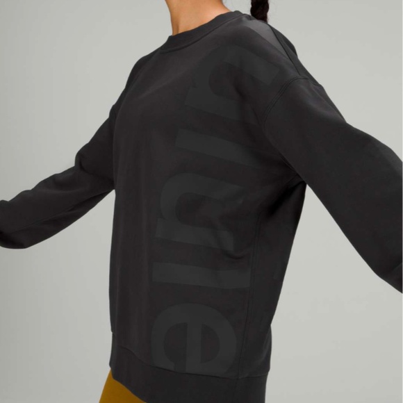 Lululemon / Perfectly Oversized Crew *Logo / Black / Size 10 - Picture 5 of 6